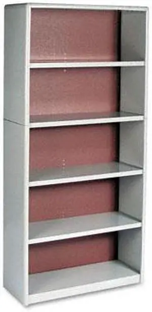 Safco 7173GR Value Mate Series Bookcase, 5 Shelves, 31-3/4w x 13-1/2d x 67h, Gray