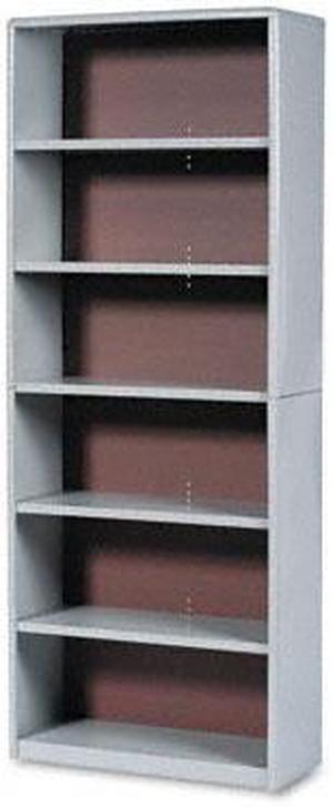 Safco 7174GR Value Mate Series Bookcase, 6 Shelves, 31-3/4w x 13-1/2d x 80h, Gray