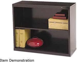 Tennsco B-30BK Metal Bookcase, 2 Shelves, 34-1/2w x 13-1/2d x 28h, Black