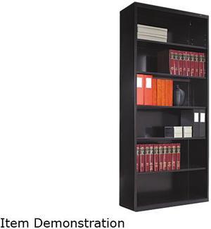 Tennsco B-78BK Metal Bookcase, 6 Shelves, 34-1/2w x 13-1/2d x 78h, Black