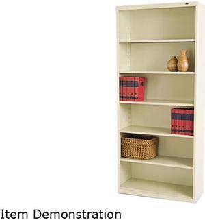 Tennsco B-78PY Metal Bookcase, 6 Shelves, 34-1/2w x 13-1/2h x 78h, Putty