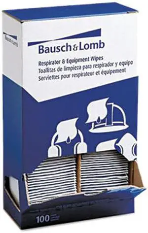 Bausch & Lomb 8595(BAL) Antibacterial Office Equipment Wet Wipes, Cloth, 5 x 8, 100/Box