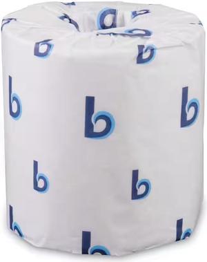 Boardwalk 2-Ply Toilet Tissue, Septic Safe, White, 125 ft Roll Length, 500 Sheets/Roll, 96 Rolls/Carton BWK6180