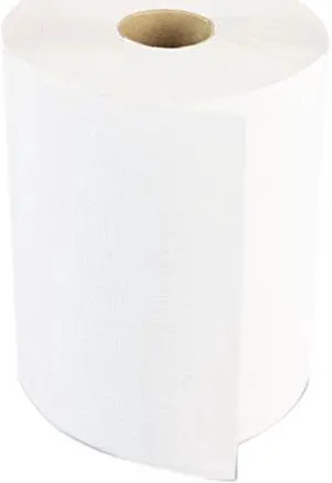 Boardwalk BWK6254 - Hardwound Paper Towels, 8" x 800ft, 1-Ply Bleached White, 6 Rolls/Carton
