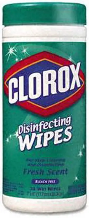 Clorox 15949EA Fresh Scent Disinfecting Wet Wipes, Cloth, 7 x 8, 75/Canister