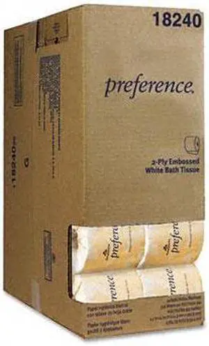 Georgia Pacific 1824001 Preference Embossed Bath Tissue, Dispenser Box, 550 Sheets/Roll, 40 Rolls/Carton