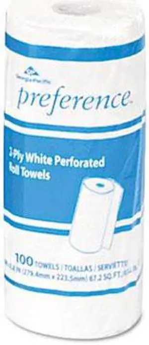 Georgia Pacific 27300 Perforated Paper Towel, 8-7/8 x 11, White, 100/Roll, 30/Carton