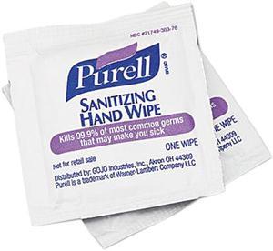 Purell 9022-10BX Premoistened Sanitizing Hand Wipes, 5 x 7, 100/Box