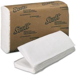KIMBERLY-CLARK PROFESSIONAL* 01804 SCOTT Multifold Paper Towels, 9 1/5 x 9 2/5, White, 250/Pack, 16/Carton
