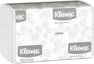 Kleenex Multifold Paper Towels (01890), White, 16 Packs / Case, 150 Tri Fold Paper Towels / Pack, 2,400 Towels / Case
