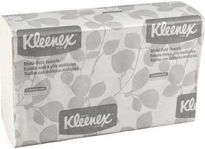 Kleenex Multifold Paper Towels (02046), White, 8 Packs / Convenience Case, 150 Tri Fold Paper Towels / Pack, 1,200 Towels / Case