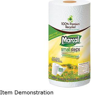 Marcal Small Steps 6181PK 100% Premium Recycled Giant Roll Towels, 5-3/4 x 11, 140/Roll, 6/Pack