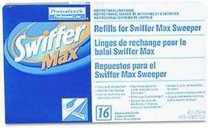 Swiffer 37109 Refill Cloths, 17-3/4 x 10, White, 16/Box, 6/Carton