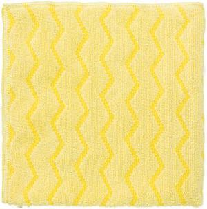 Rubbermaid Commercial Q610 Reusable Cleaning Cloths, Microfiber, 16 x 16, Yellow, 12/Carton