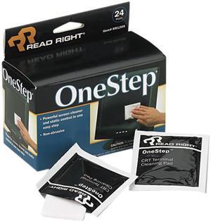 Read Right RR1209 OneStep Screen Cleaner, 5 x 5, 24/Box