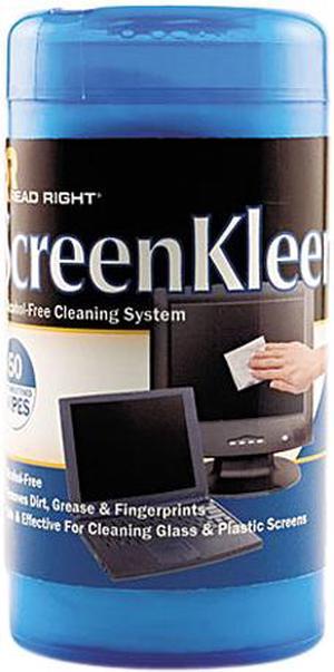 Read Right RR1491 ScreenKleen Monitor Screen Wet Wipes, Cloth, 5-1/4 x 5-3/4, 50/Tub