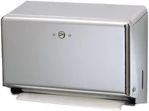 San Jamar T1950XC Mini Combination Hand Towel Cabinet, 11 1/8 x 3 7/8 x 7 7/8, Chrome