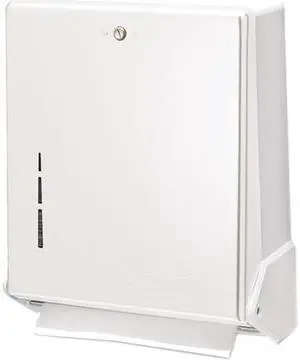 San Jamar T1905WH True Fold Metal Front Cabinet Towel Dispenser, 11 5/8 x 5 x 14 1/2, White