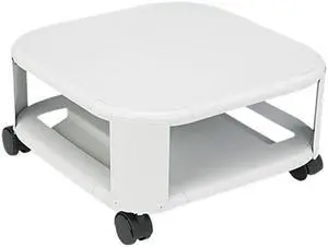 Master 24050 Mobile Printer Stand, 2-Shelf, 17-4/5w x 17-4/5d x 8-1/2h, Platinum