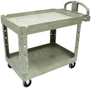 Rubbermaid Commercial 452088BG Heavy-Duty Utility Cart, 2-Shelf, 25-7/8w x 45-1/4d x 33-1/4h, Beige Rubbermaid Commercial 452088BG Heavy-Duty Utility Cart, 2-Shelf, 25-7/8w x 45-1/4d x 33-1/4h, Beige