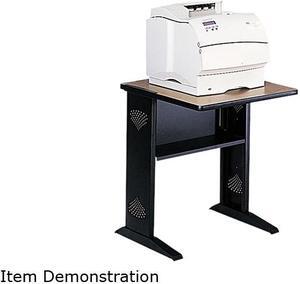 Safco 1934 Fax/Printer Stand w/Reversible Top, 1-Shelf, 24w x 28d x 30h, Black/Medium Oak