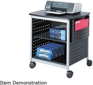 Safco 1856BL Scoot Desk Side Printer Stand, 26-1/2w x 20-1/2d x 26-1/2h, Black/Silver