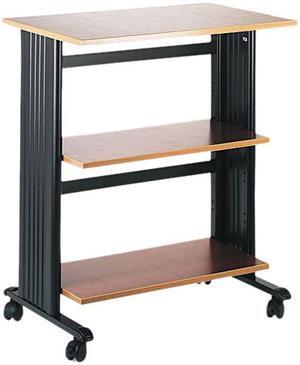 Safco 1881CY Mobile Machine Cart, 3-Shelf, 29-1/2w x 20d x 35h, Black