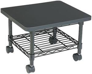 Safco 5206BL Underdesk Printer/Fax Stand, 1-Shelf, 19w x 16d x 13-1/2h, Black