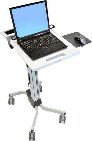Ergotron 24-205-214, Neo-Flex 24-205-214 Laptop Cart, NO Basket Included - 15 lb Capacity - 4 Casters - Aluminum, Plastic, Steel - 28.8" Width x 47.8" Height