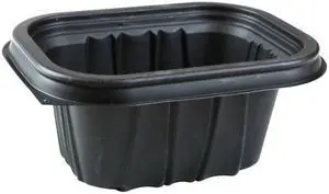 Pactiv EarthChoice Entree2Go Takeout Container, 12 oz, 5.65 x 4.25 x 2.57, Black, Plastic, 600/Carton YCNB6X412000