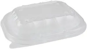 Pactiv EarthChoice Entree2Go Takeout Container Vented Lid, 5.65 x 4.25 x 0.93, Clear, Plastic, 600/Carton YCNV6X4PPDL