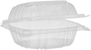 Pactiv Sensation SmartLock Hinged Lid Container, 5.24 x 5.25 x 2.57, Clear, Plastic, 375/Carton YCI820500000