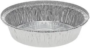 Pactiv Aluminum Take-Out Container - 24 oz - 7" Diameter x 1.53" h - Silver - 250/Carton - Y52730 Pactiv Aluminum Take-Out Container - 24 oz - 7" Diameter x 1.53" h - Silver - 250/Carton - Y52730