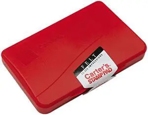 Carter's 21071 Felt Stamp Pad, 4 1/4 x 2 3/4, Red