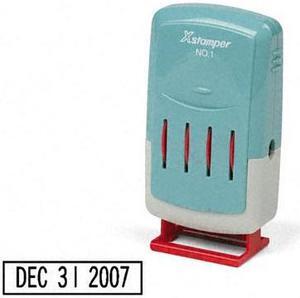 Xstamper ECO-GREEN 52111 VersaDater Line Dater, Message Dater, Pre-Inked, Red