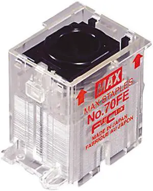 Max NO-70-FE Staple Cartridge for EH-70F Flat-Clinch Electric Stapler, 5,000/Box