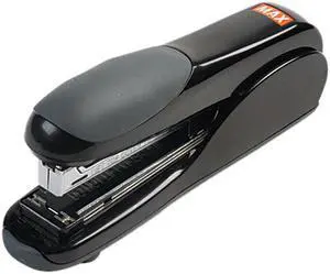 Max HD-50DFBK Flat-Clinch Standard Stapler, 30-Sheet Capacity, Black