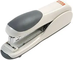 Max HD-50DFGY Flat-Clinch Standard Stapler, 30-Sheet Capacity, Gray