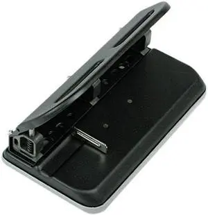 Swingline 74150 24-Sheet Easy Touch Three- to Seven-Hole Punch, 9/32 Diameter Hole, Black