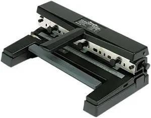 Swingline 74450 40-Sheet Two- to Four-Hole Adjustable Punch, 9/32 Diameter Hole, Black
