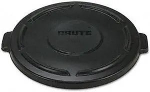 Rubbermaid Commercial                    Vented Round Brute Lid, 24 1/2 x 1 1/2, Black