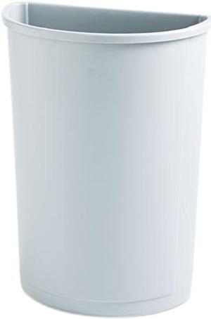 Rubbermaid Commercial 352000GY Untouchable Waste Container, Half-Round, Plastic, 21 gal, Gray
