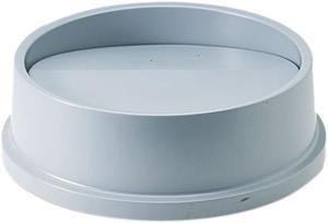 Rubbermaid Commercial 267200GY Swing Top Lid for Round Waste Container, Plastic, Gray