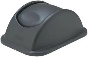 Rubbermaid Commercial 306600BK Rectangular Free-Swinging Plastic Lids, Black