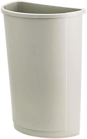 Rubbermaid Commercial 352000BG Untouchable Waste Container, Half-Round, Plastic, 21 gal, Beige
