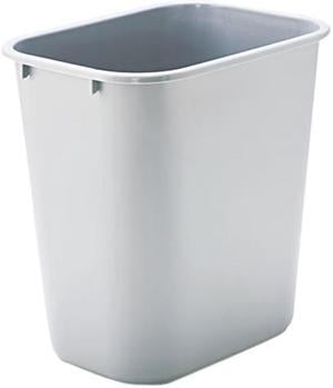 Rubbermaid Commercial 295600GY Soft Molded Plastic Wastebasket, Rectangular, 7 gal, Gray