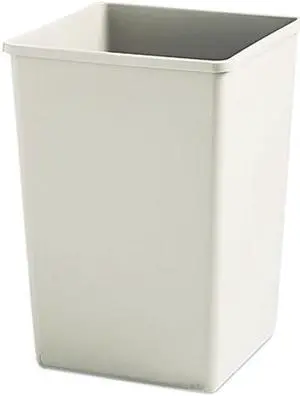 Rubbermaid Commercial 395800BG Plaza Waste Container Rigid Liner, Square, Plastic, 35 gal, Beige