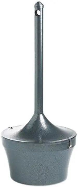 Rubbermaid Commercial R1639EHGR Aladdin Smokers' Station, Round, Steel, 4.5 gal, Charcoal