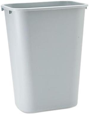 Rubbermaid Commercial 295700GY Soft Molded Plastic Wastebasket, Rectangular, 10 1/4 gal, Gray