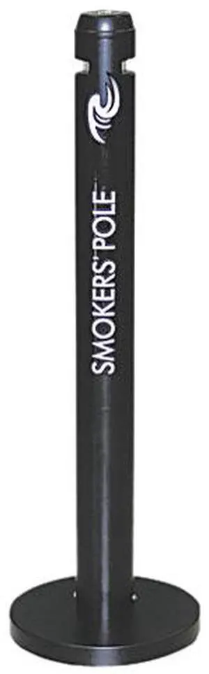 Rubbermaid Commercial R1-BK Smoker’s Pole, Round, Steel, Black